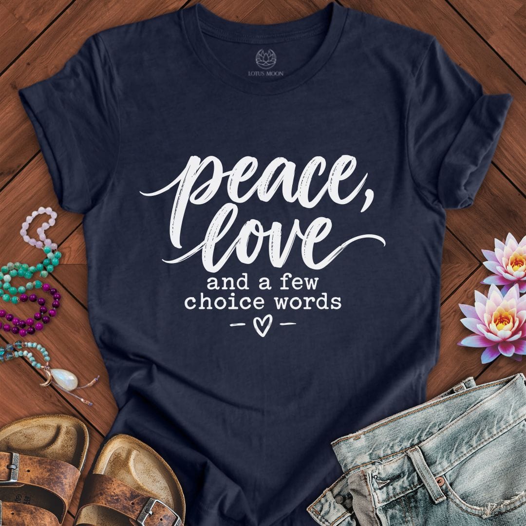 Printify T-Shirt A Few Choice Words Tee Heather Midnight Navy / S