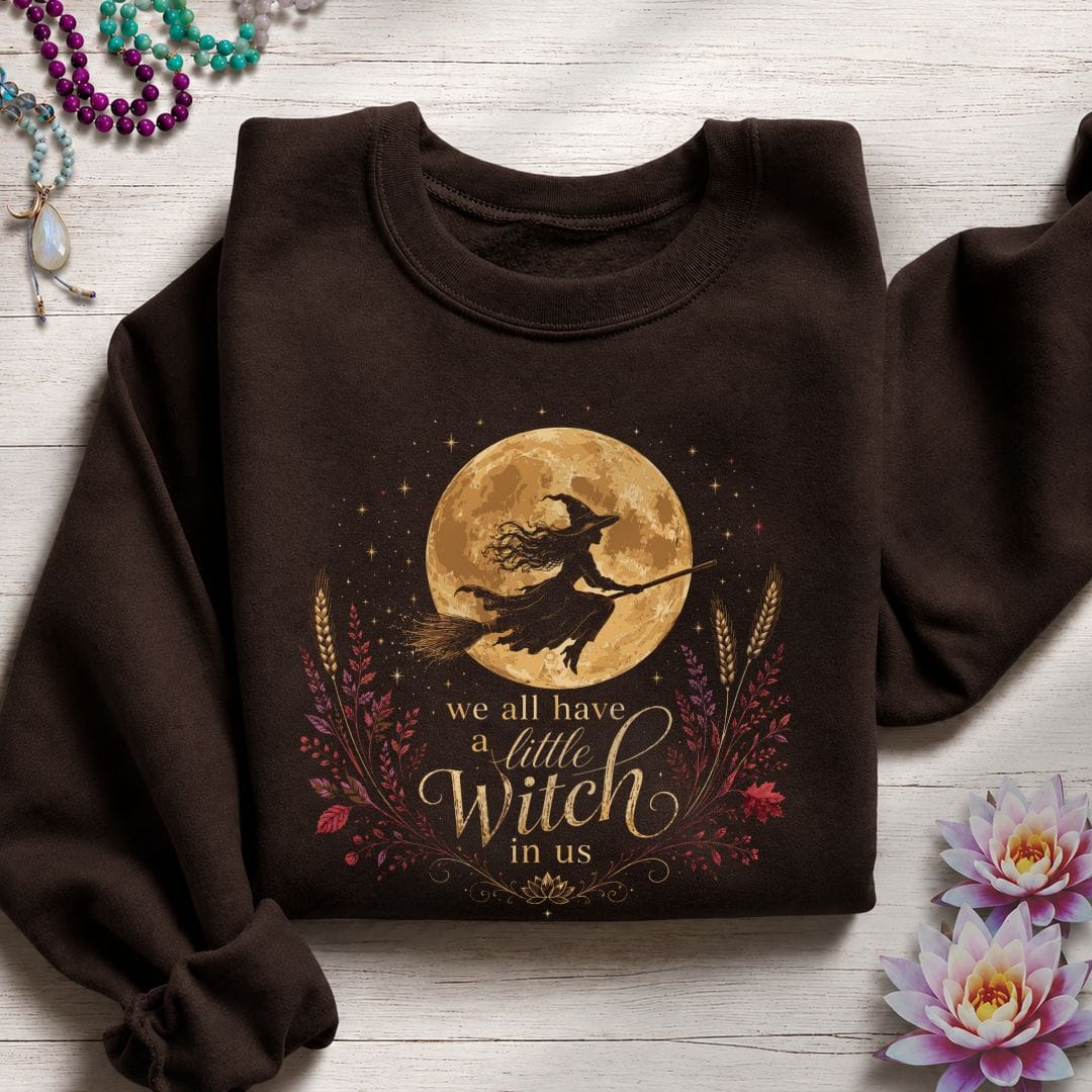A Little Witch Sweatshirt Dark Chocolate