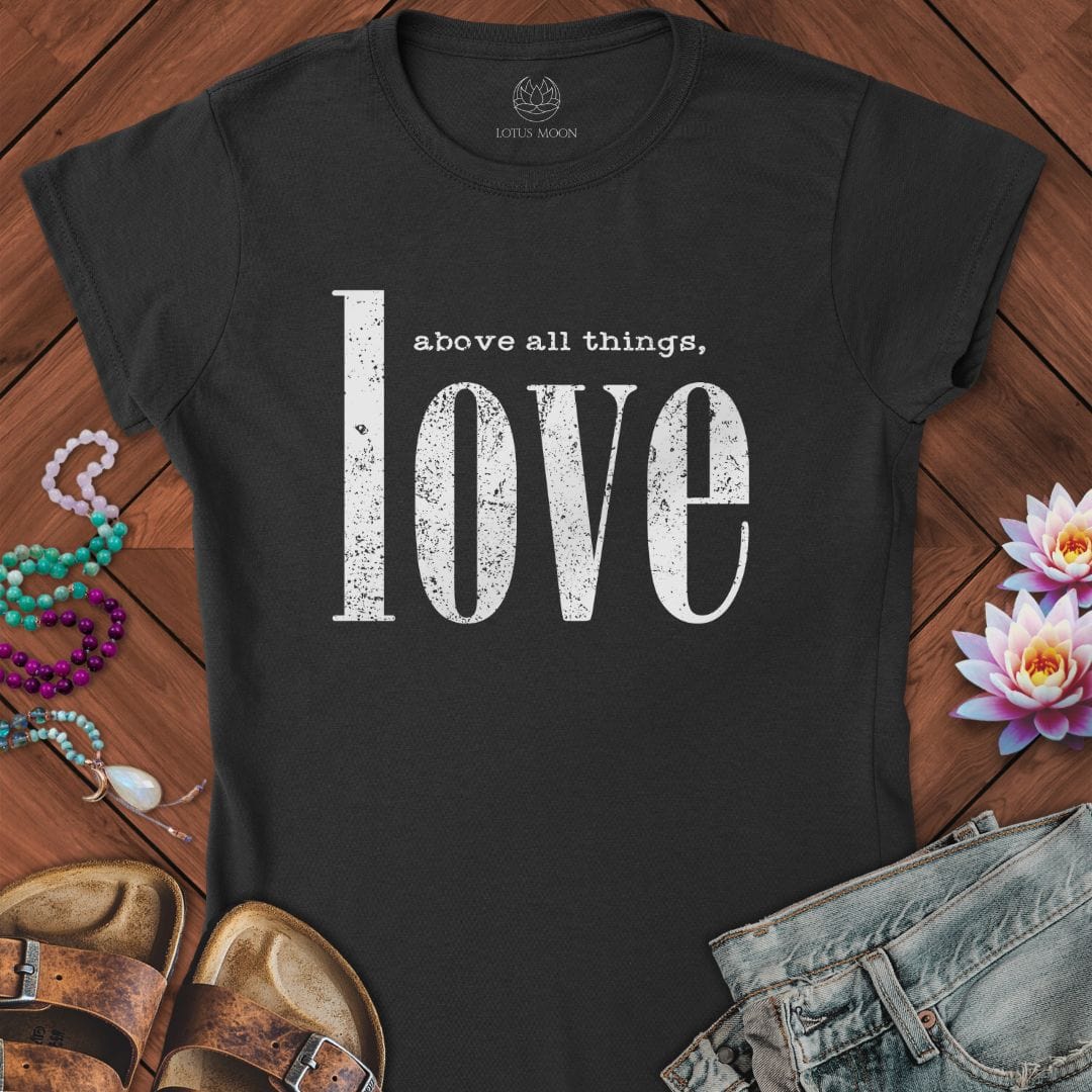 Above All Things Fitted Tee Black