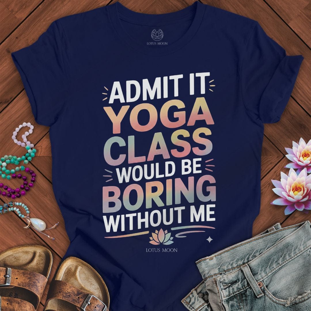 Admit It Yoga Tee Navy