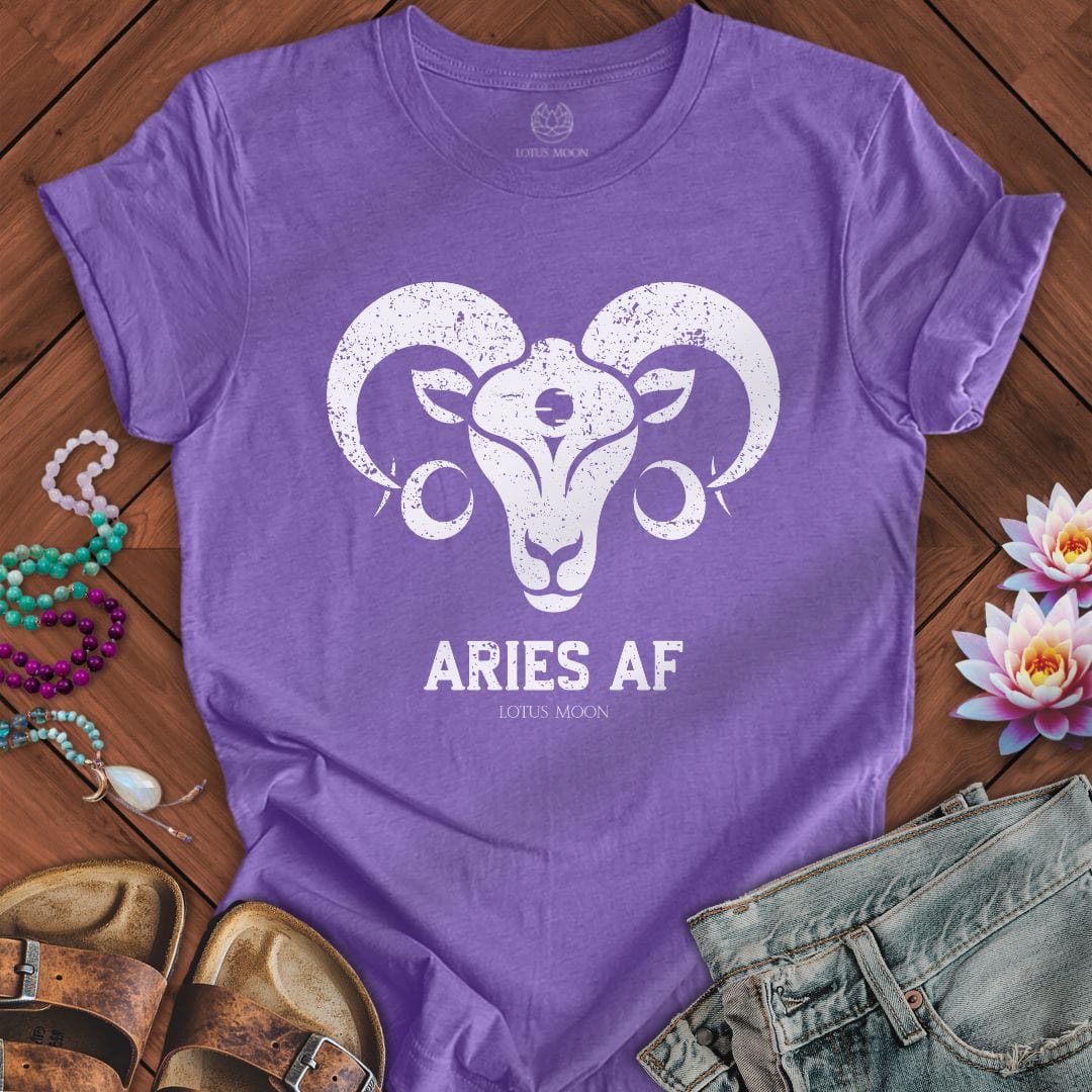 Lotus Moon Co. T-Shirt Aries AF Tee Heather Team Purple / S