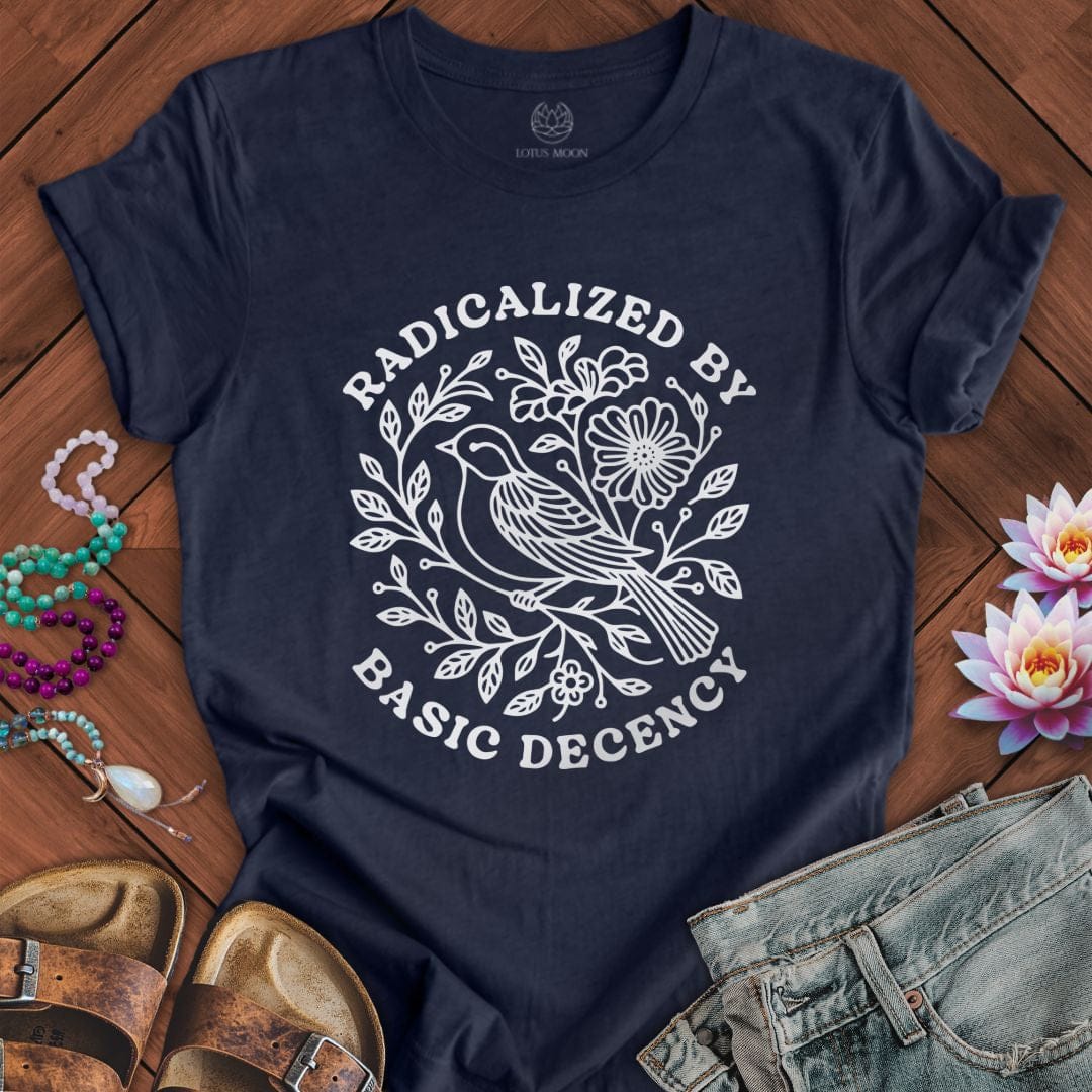 Basic Decency Tee Heather Midnight Navy