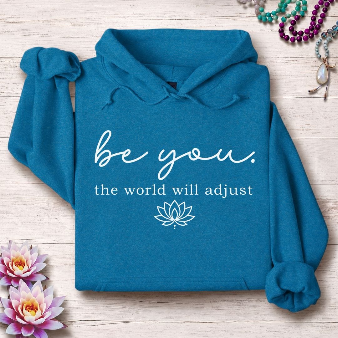 Printify Hoodie Be You Lotus Hoodie Antique Sapphire / S