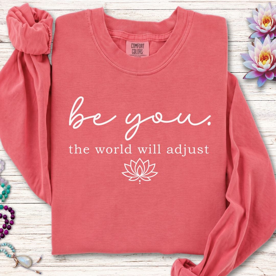 Printify Long-sleeve Be You Lotus Long Sleeve Tee Watermelon / S