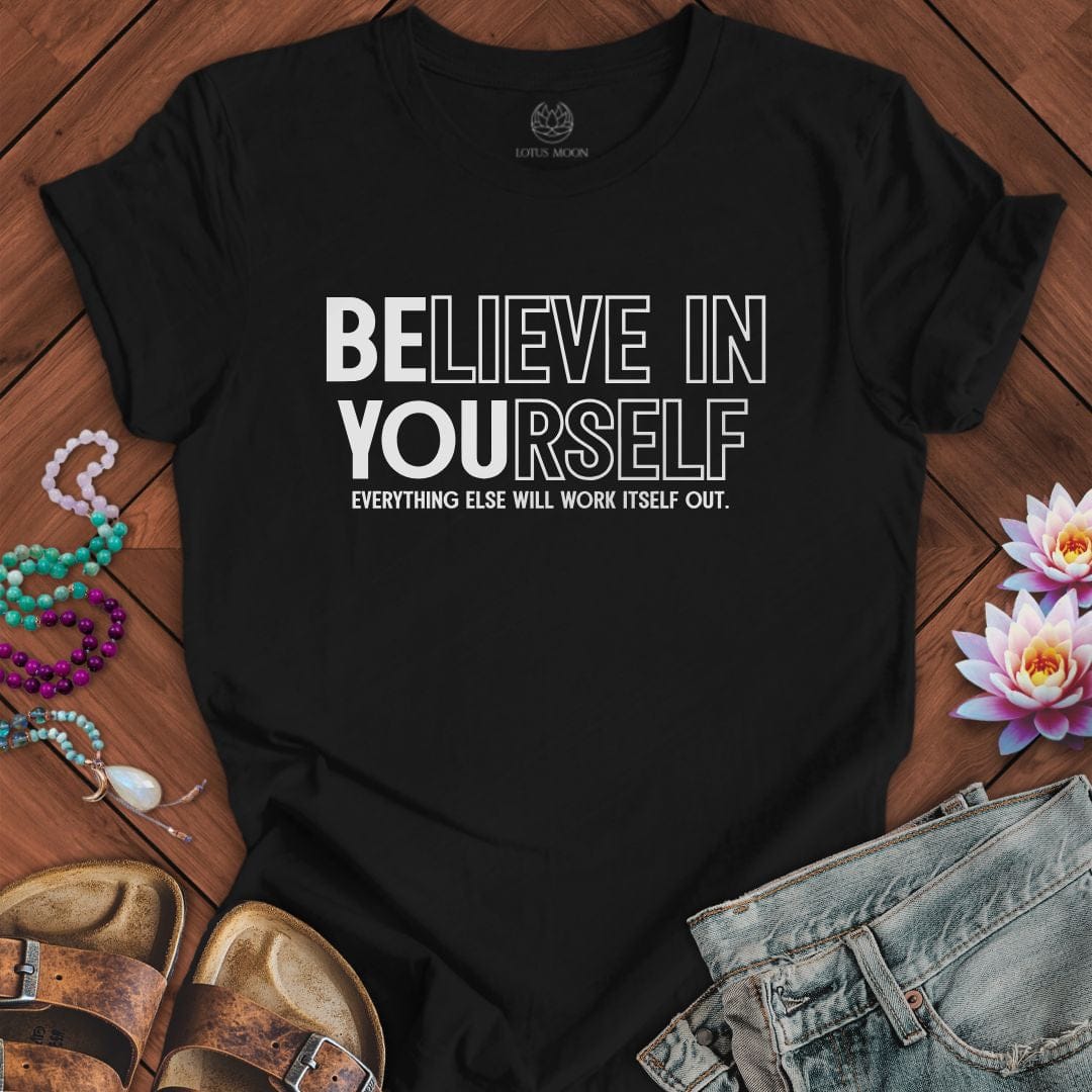Believe In Yourself Tee Black Heather