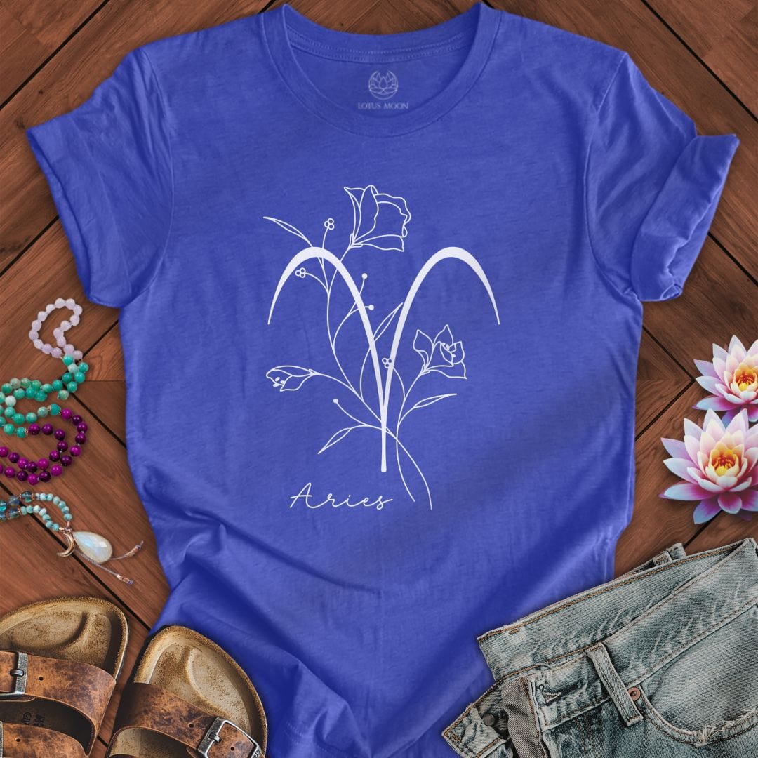 Lotus Moon Co. T-Shirt Boho Aries Tee Heather True Royal / S