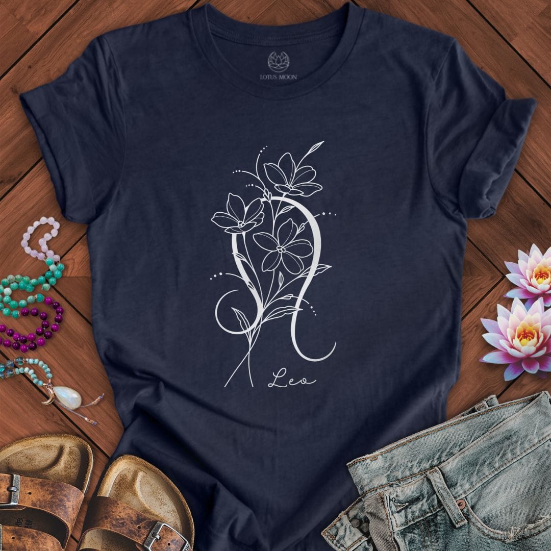 Lotus Moon Co. T-Shirt Boho Leo Tee Heather Midnight Navy / S