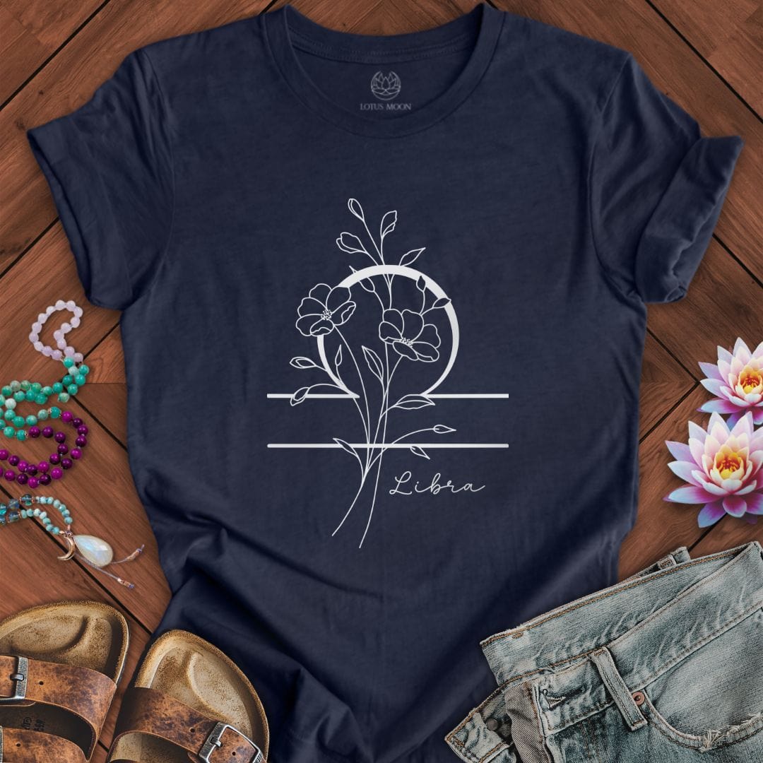 Lotus Moon Co. T-Shirt Boho Libra Tee Heather Midnight Navy / S