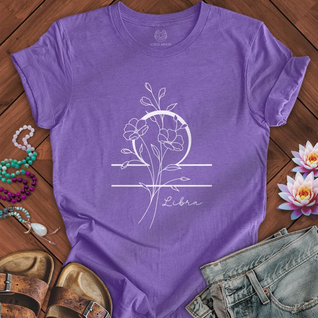 Lotus Moon Co. T-Shirt Boho Libra Tee Heather Team Purple / S