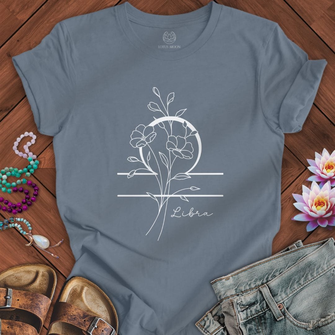Lotus Moon Co. T-Shirt Boho Libra Tee Steel Blue / S