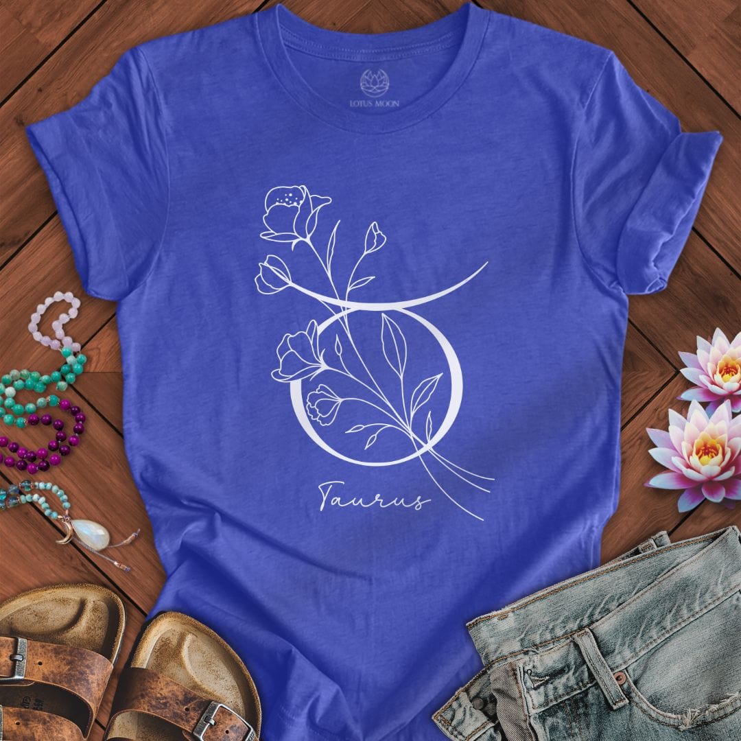 Lotus Moon Co. T-Shirt Boho Taurus Tee Heather True Royal / S