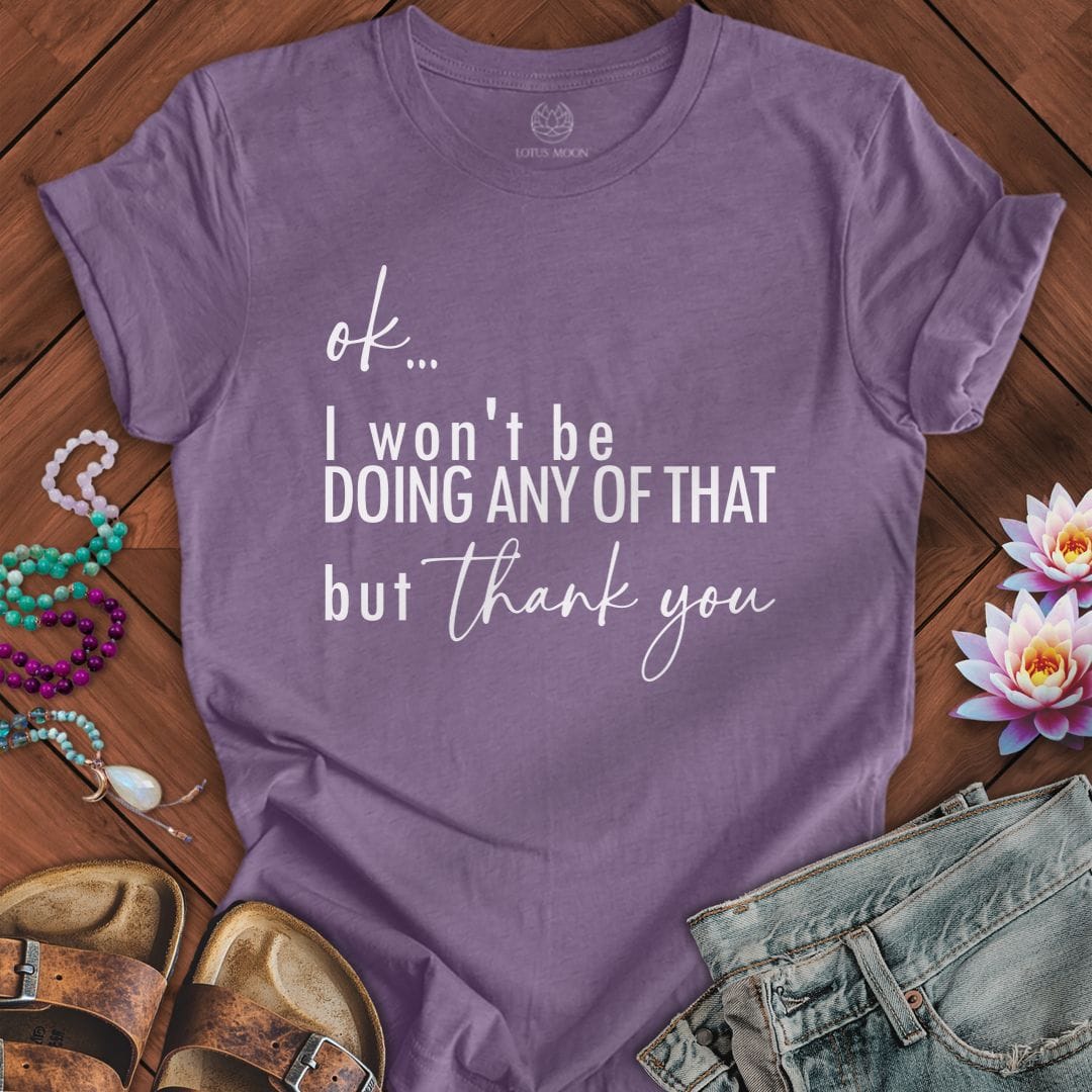 But Thank You Tee Heather Purple