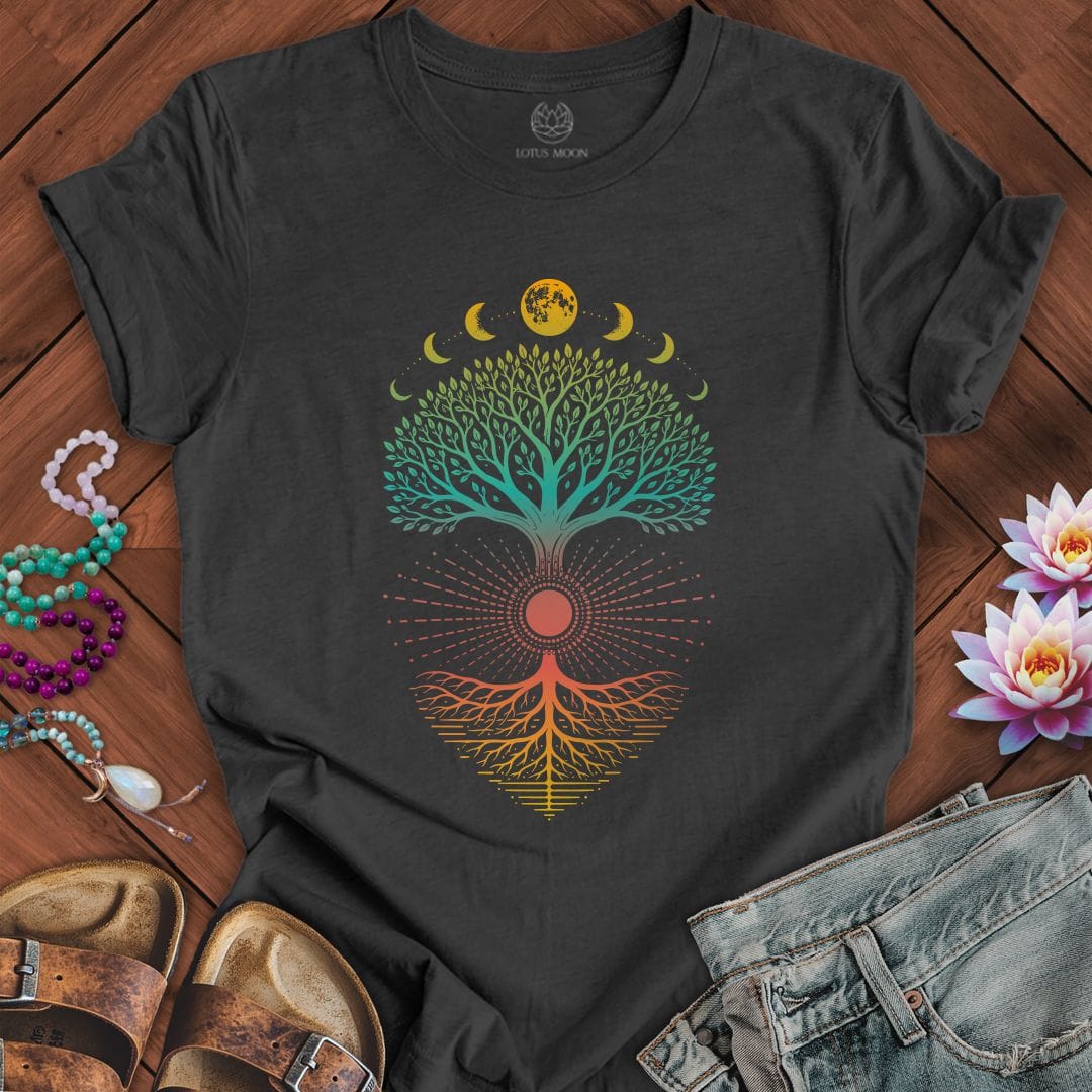 Celestial Tree Of Life Tee Dark Grey Heather