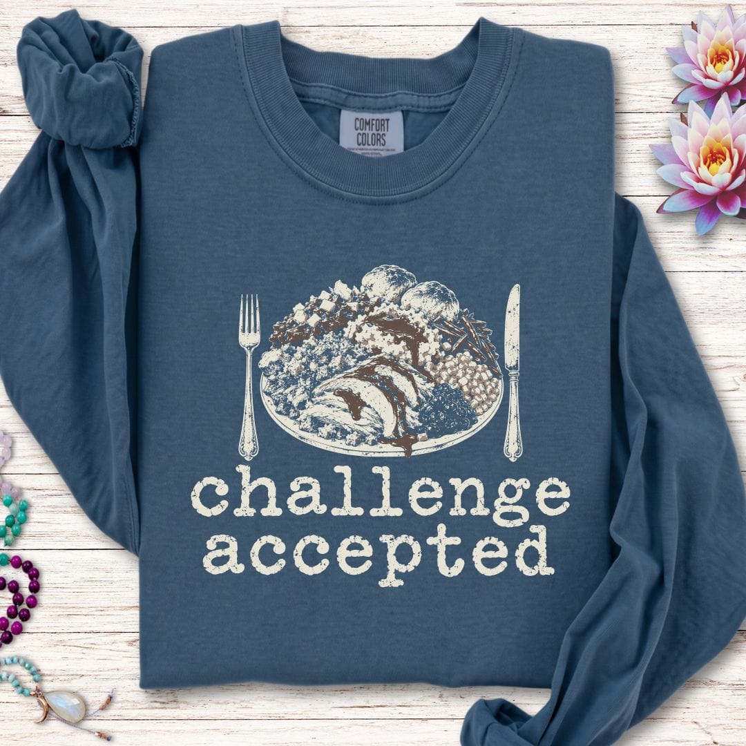 Challenge Accepted Long Sleeve Tee Midnight