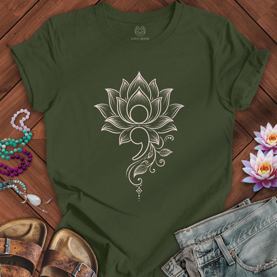 Choose To Bloom Tee Military Green