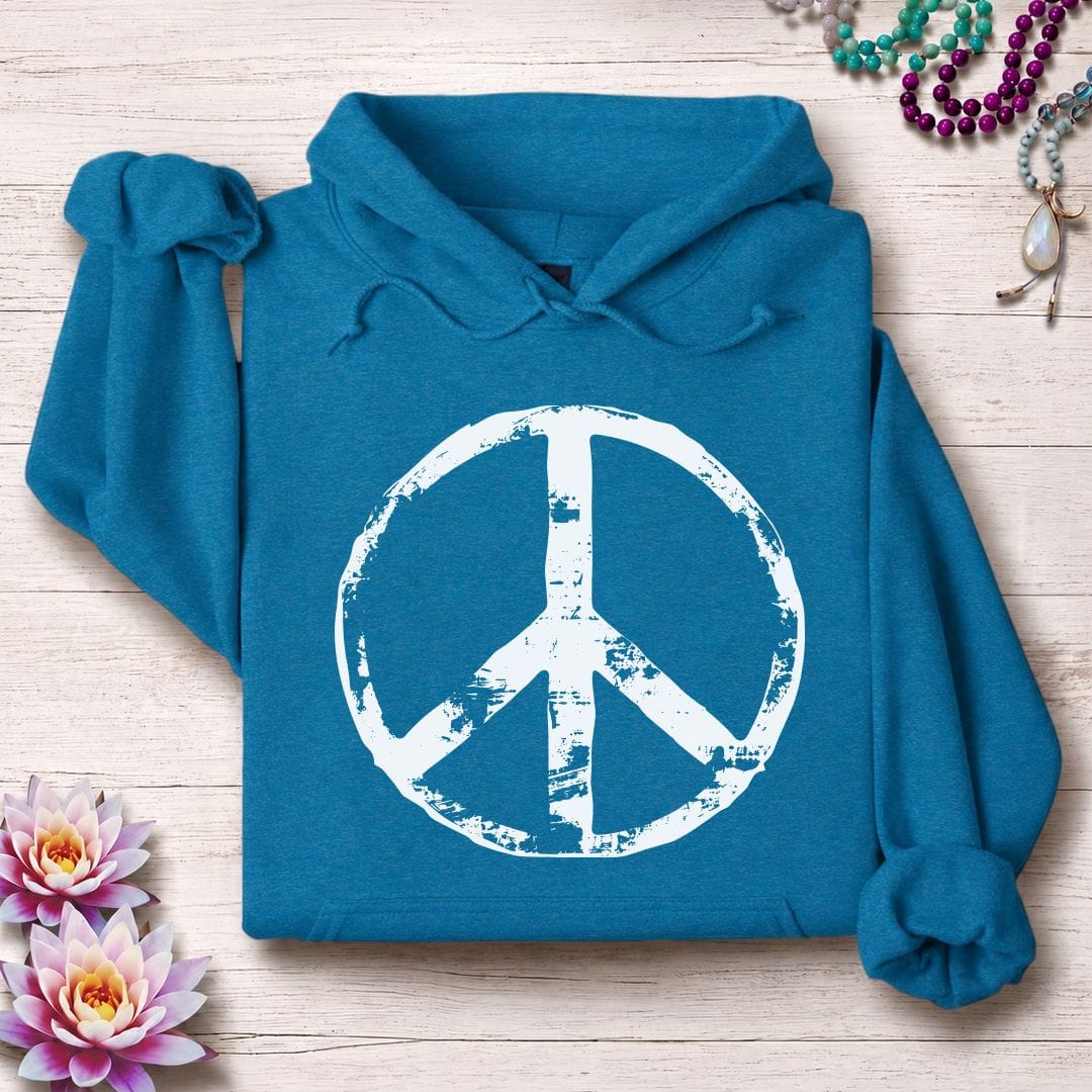 Printify Hoodie Classic Peace Hoodie Antique Sapphire / S