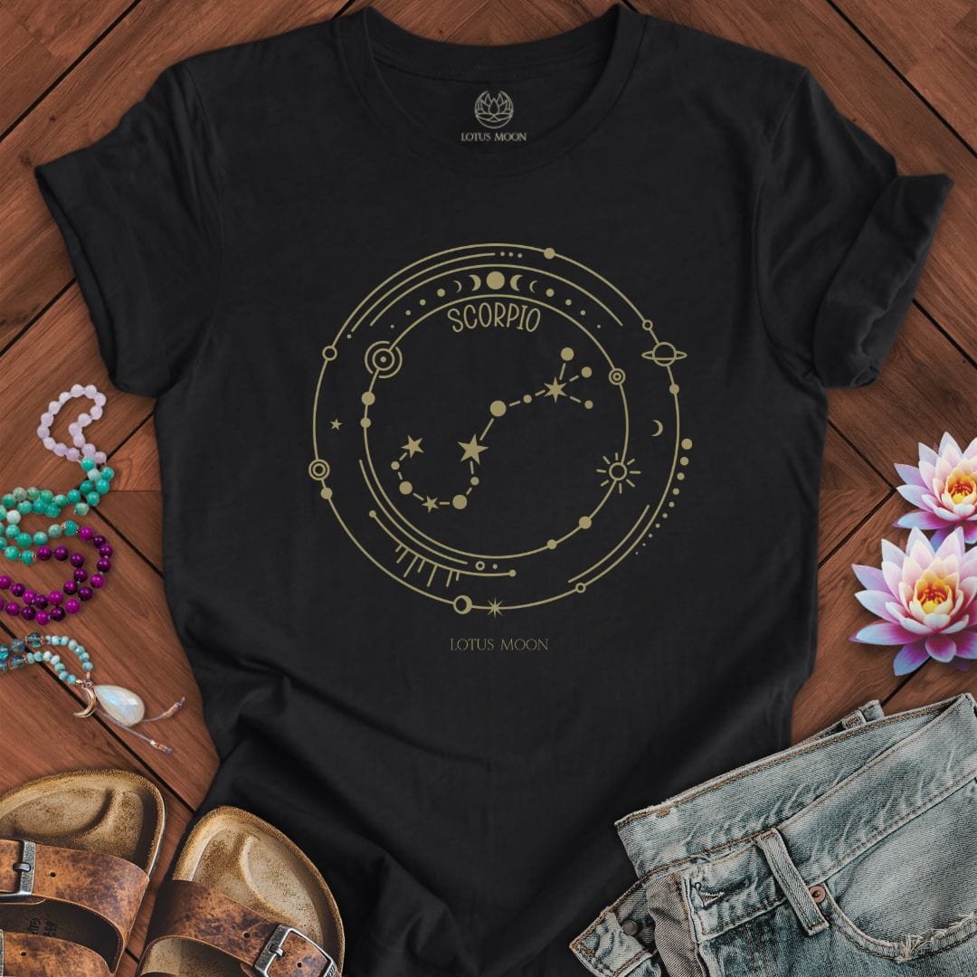 Constellation Scorpio Tee Solid Black Blend