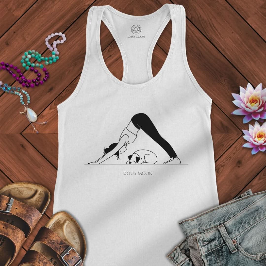 Downward Dog Tank Solid White