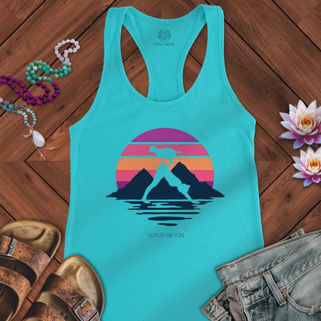 Downward Goat Tank Solid Tahiti Blue