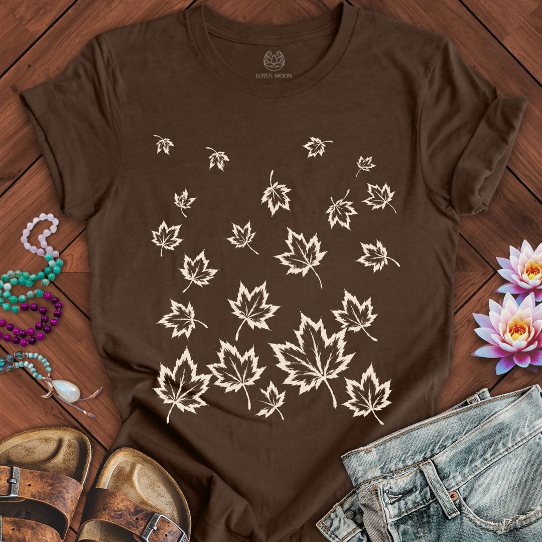 Falling Leaves Tee Heather Brown