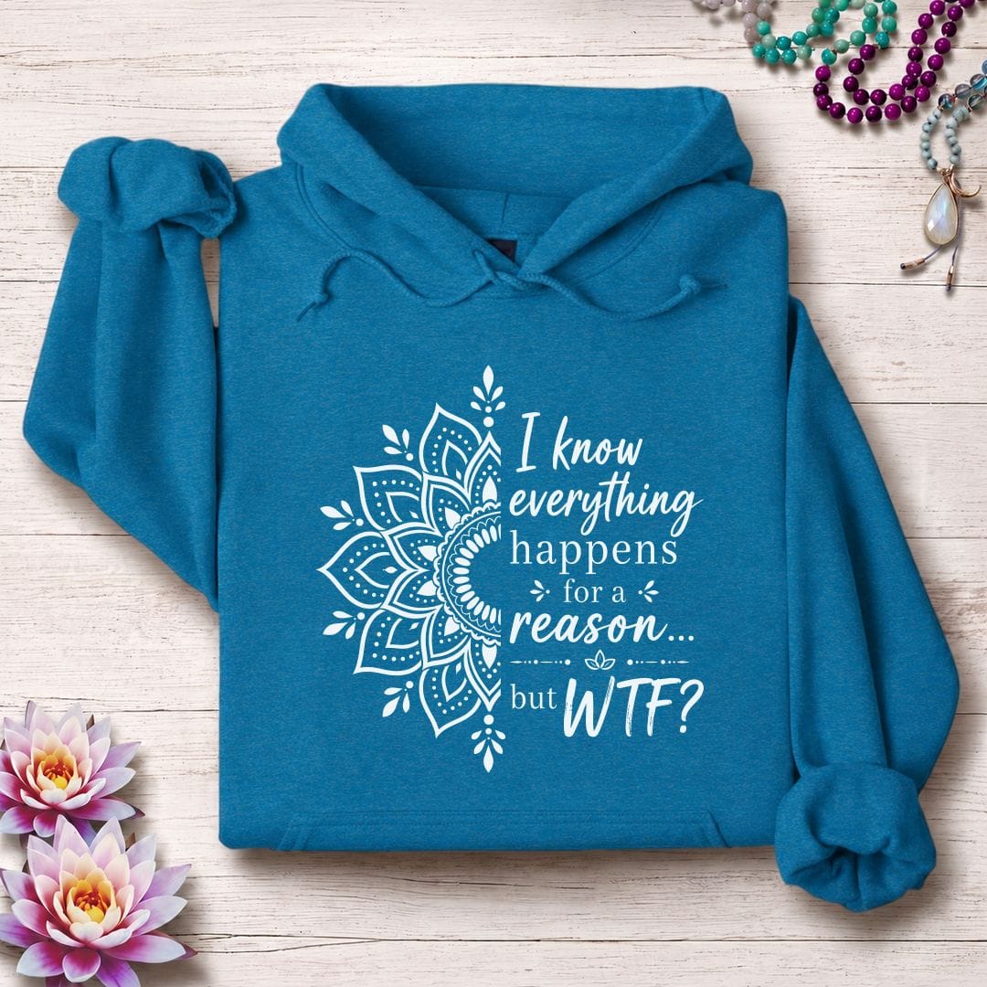 Printify Hoodie For A Reason Hoodie Antique Sapphire / S