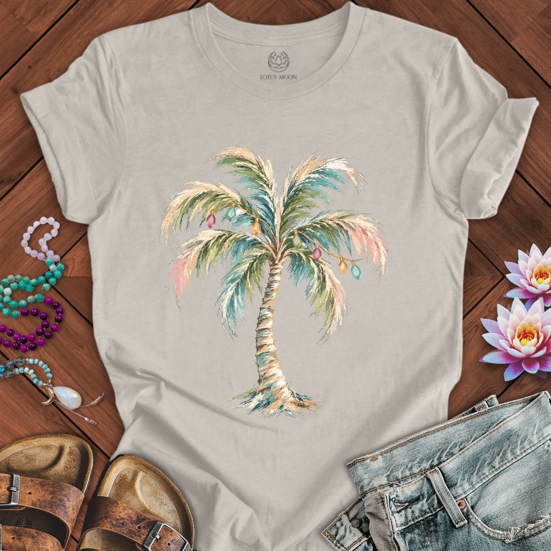 Holiday Palm Tee Heather Dust