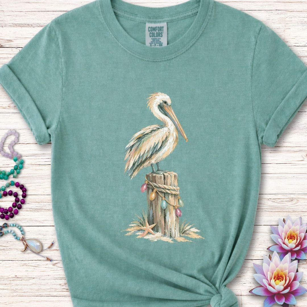 Holiday Pelican Premium Tee Light Green
