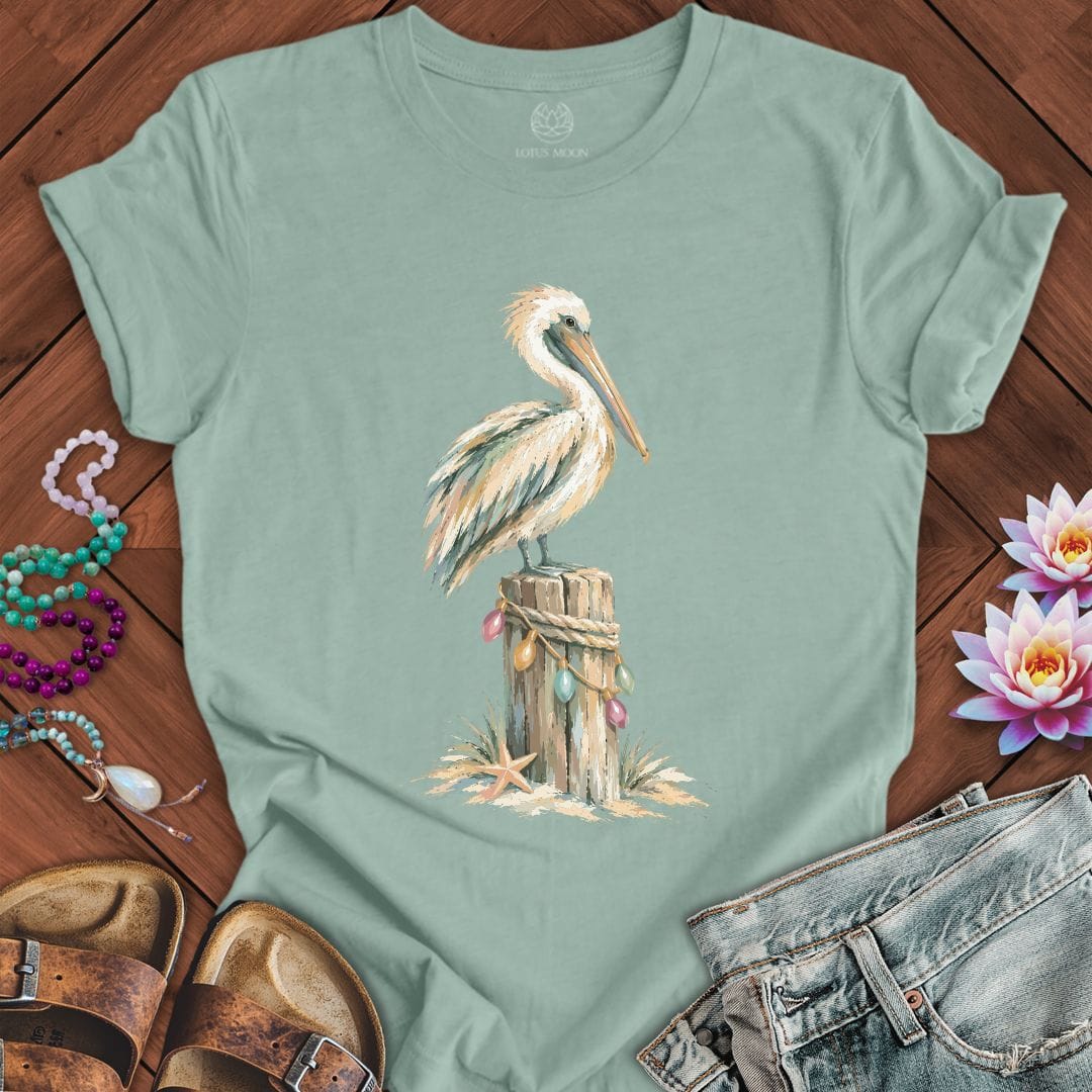 Holiday Pelican Tee Dusty Blue