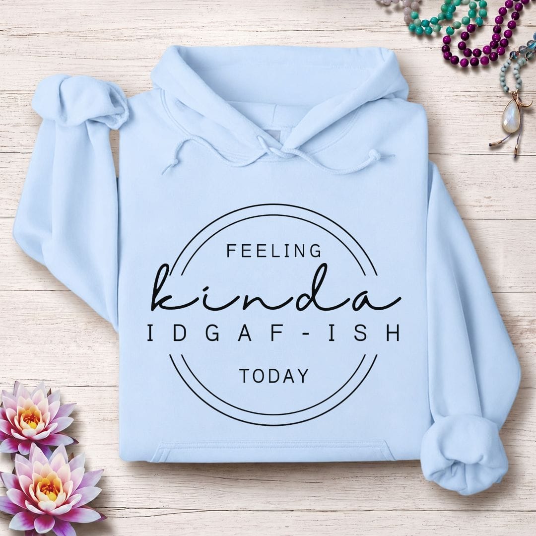 Printify Hoodie IDGAF-ish Hoodie Light Blue / S