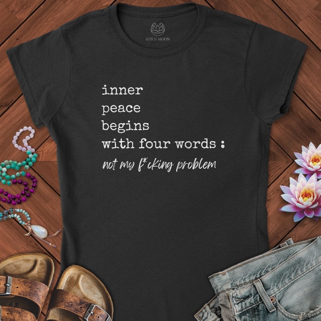 Inner Peace Fitted Tee Black
