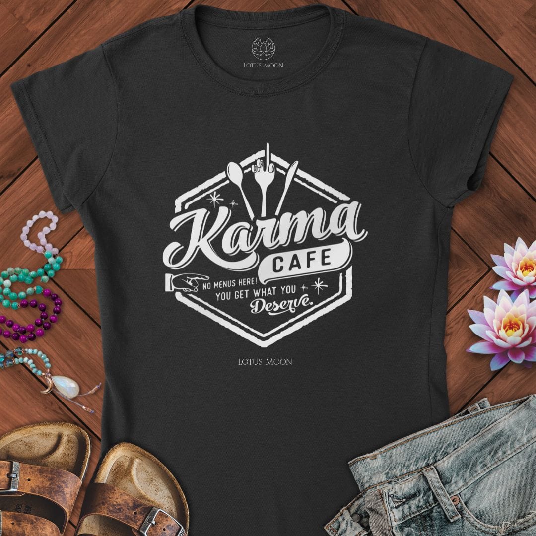 Karma Cafe Fitted Tee Black