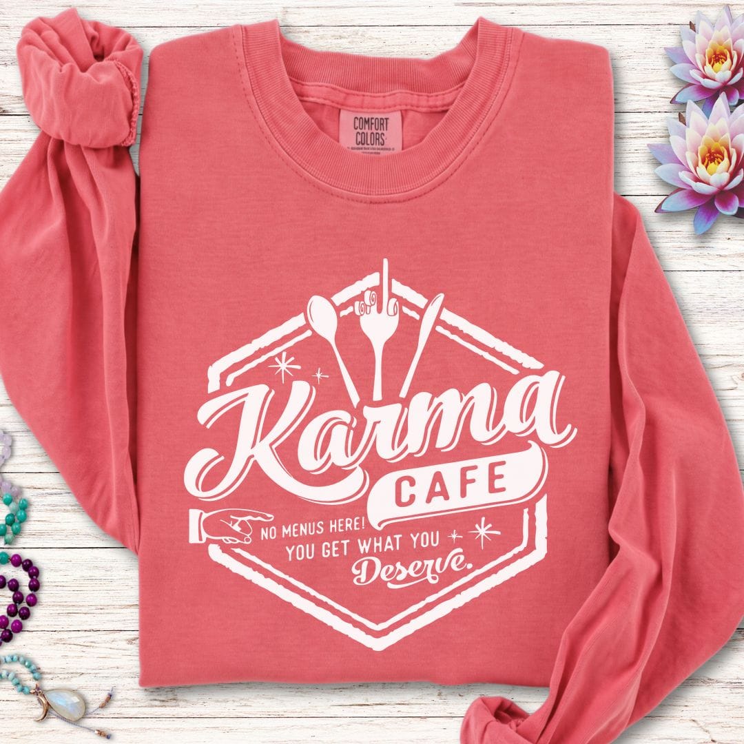 Printify Long-sleeve Karma Cafe Long Sleeve Tee Watermelon / S