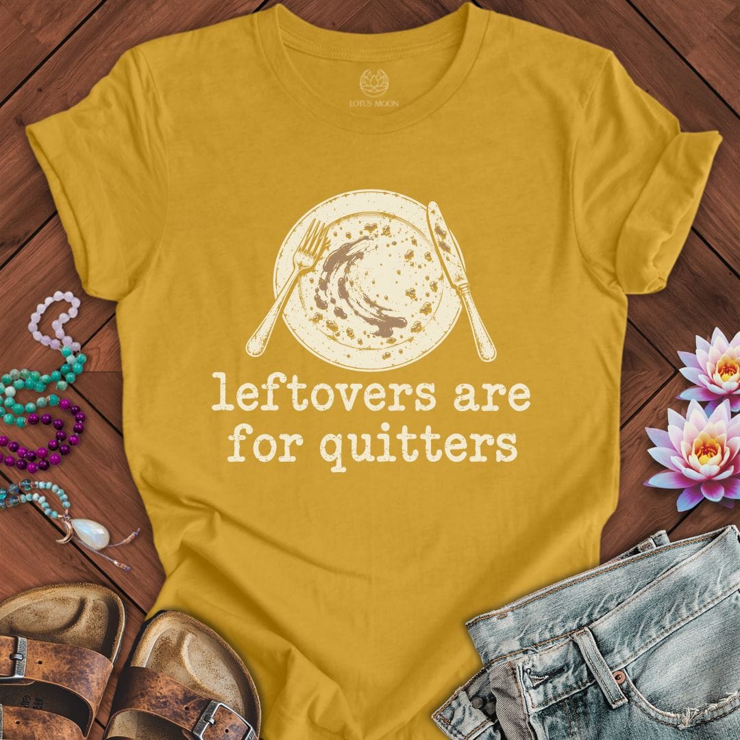 Leftovers For Quitters Tee Heather Mustard