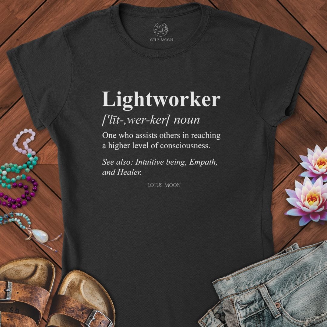 Lightworker Definition Fitted Tee Black