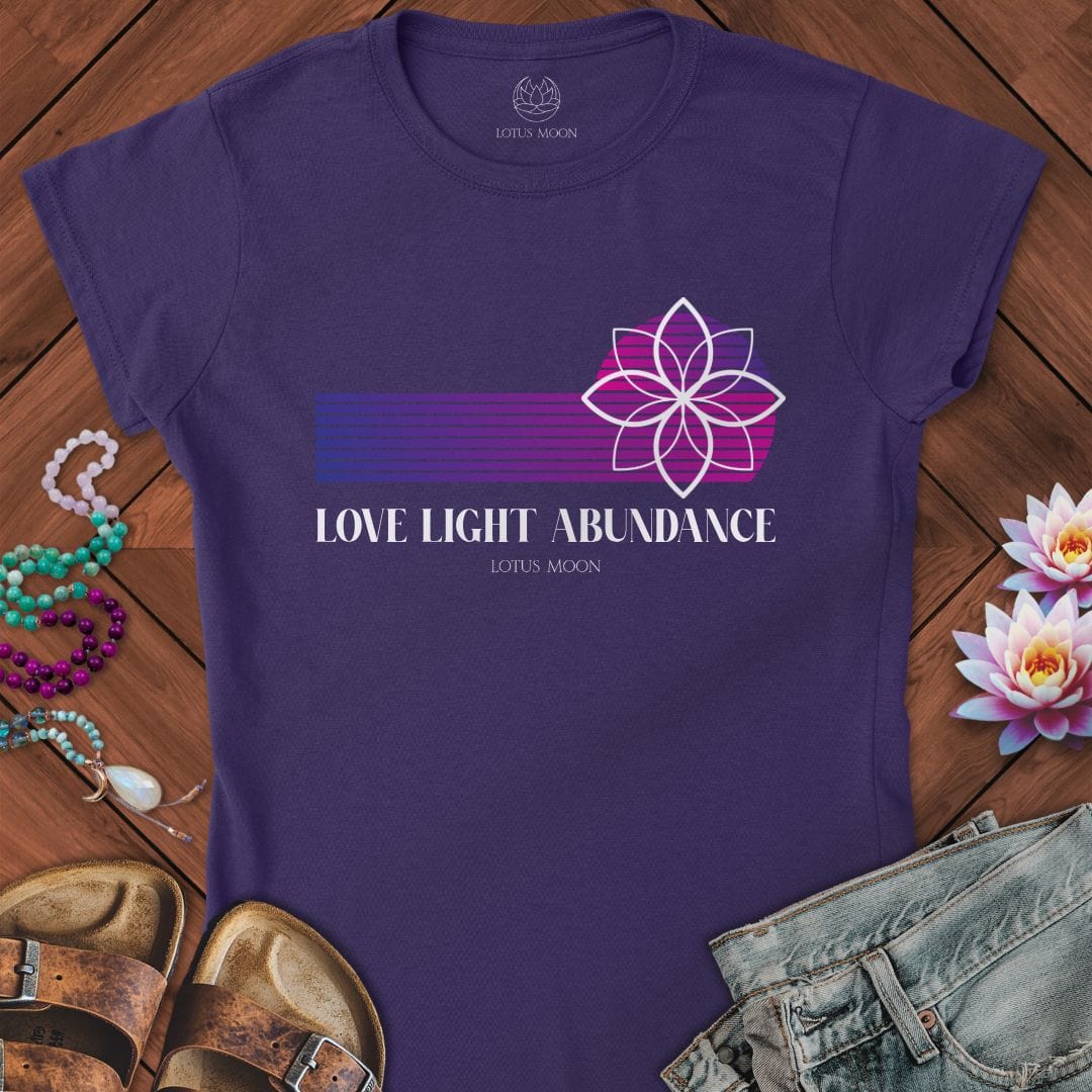 Love Light Abundance Fitted Tee Purple