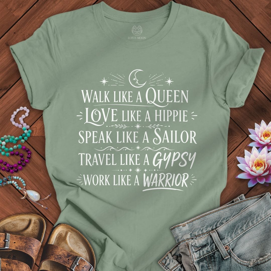 Love Like A Hippie Tee Sage