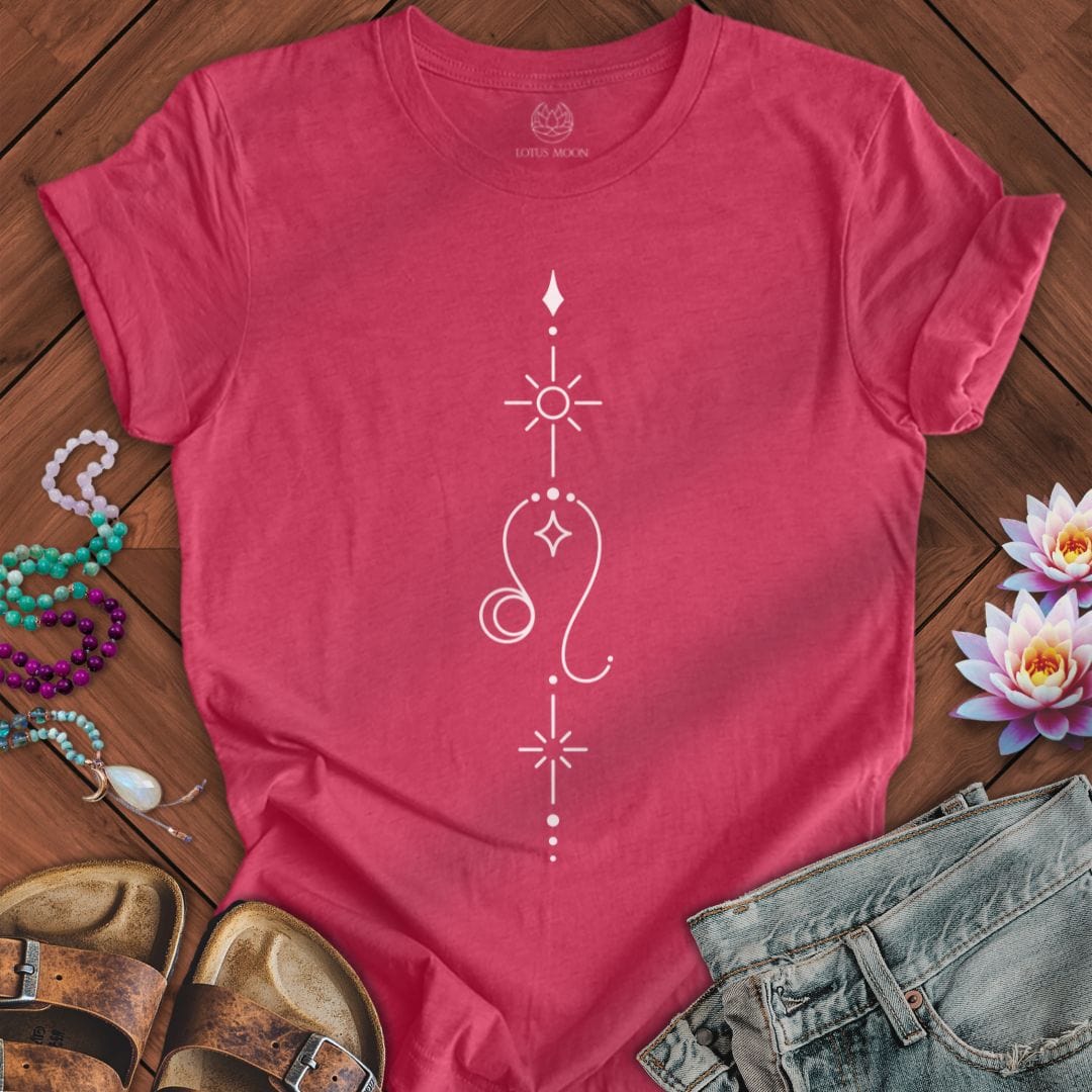 Minimalist Leo Tee Heather Raspberry