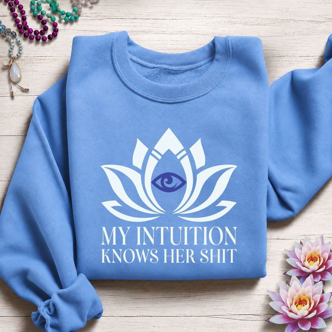 Printify Sweatshirt My Intuition Sweatshirt Carolina Blue / S