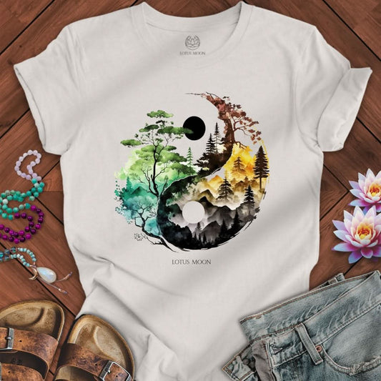 Nature Yin Yang Tee Vintage White