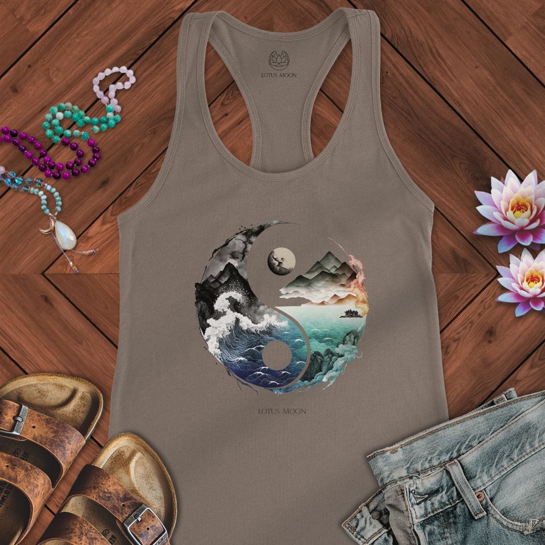 Ocean Yin Yang Tank Solid Warm Gray