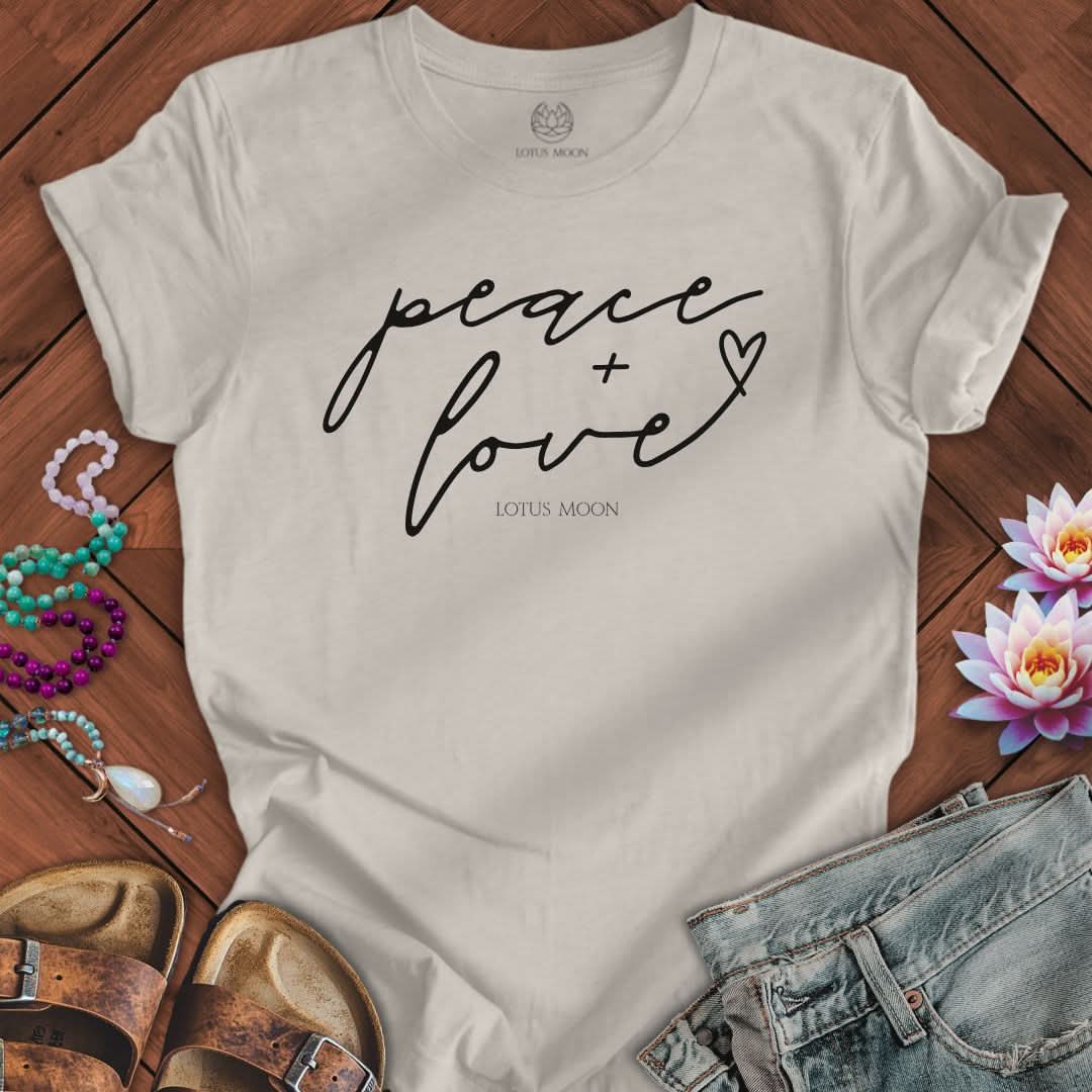 Peace + Love Tee Heather Dust