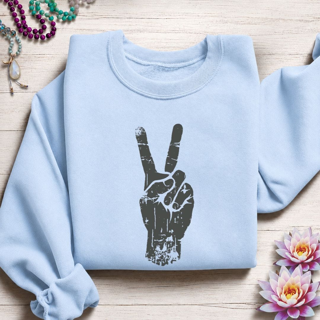 Peace Sweatshirt Light Blue