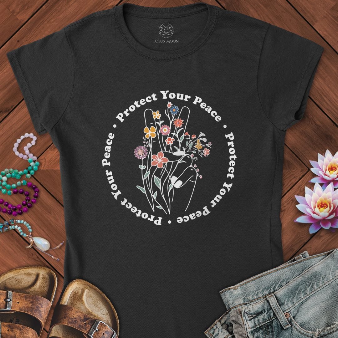 Protect Your Peace Fitted Tee Black
