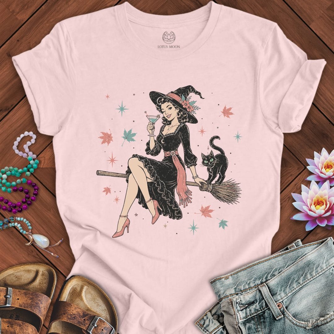 Printify T-Shirt Retro Witch Tee Soft Pink / S