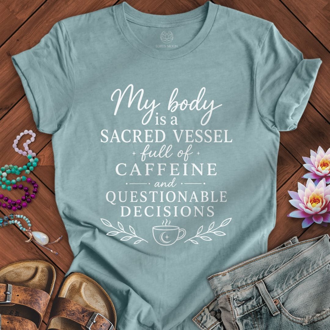 Printify T-Shirt Sacred Vessel Tee Heather Blue Lagoon / S