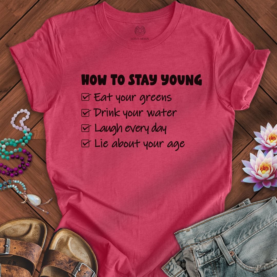 Staying Young Tee Heather Raspberry