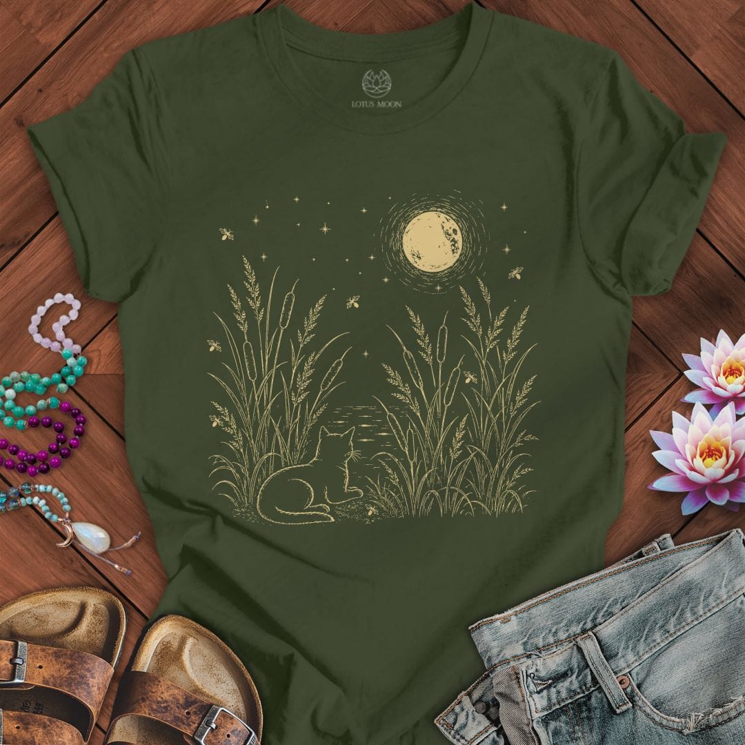 Printify T-Shirt Summer Nights Tee Military Green / S