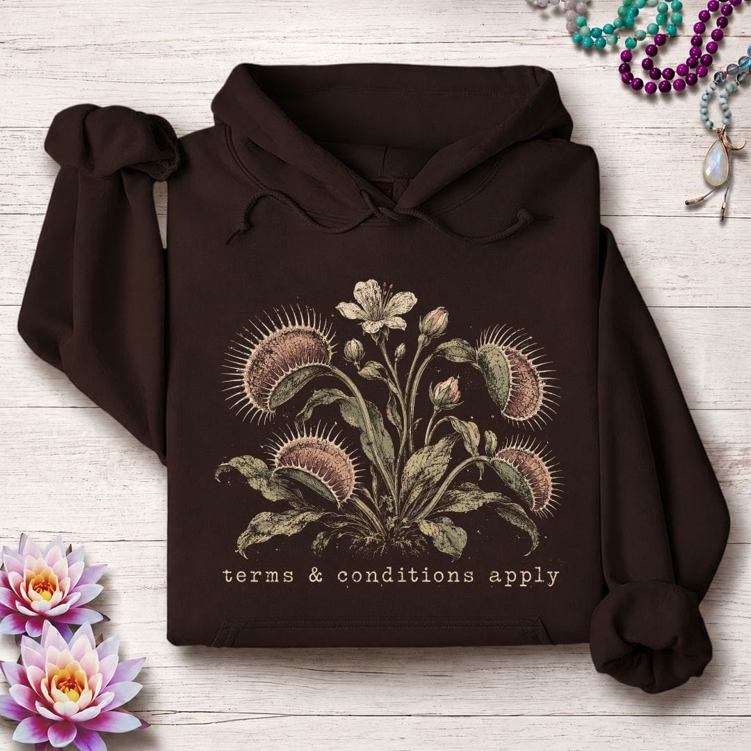 Printify Hoodie Terms And Conditions Hoodie Dark Chocolate / S