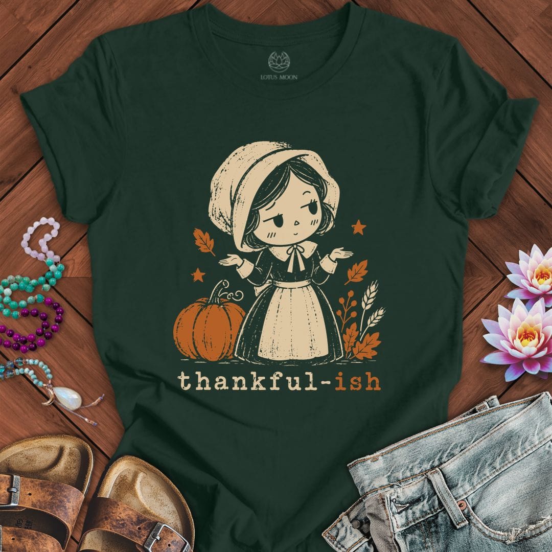 Printify T-Shirt Thankful-ish Tee Forest / S