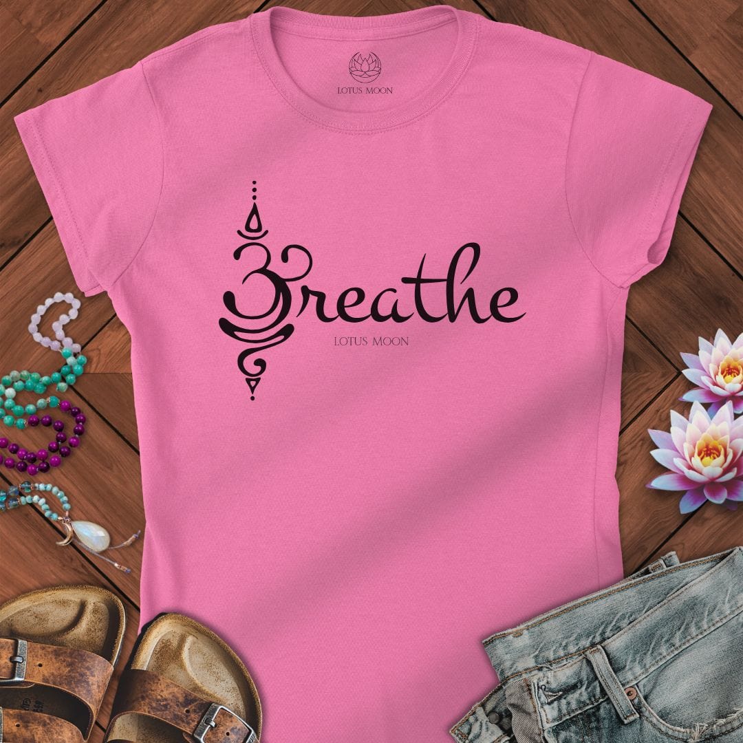 Unalome Breathe Fitted Tee Azalea